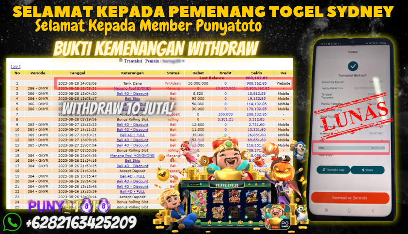 Bukti JP Togel Online - Togel Sydney