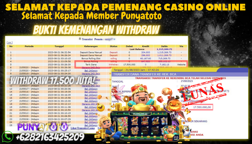 Bukti JP Live Casino - 24D Spin