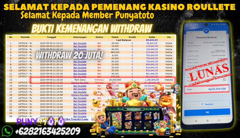 Bukti JP Casino - Judi Roulette Online